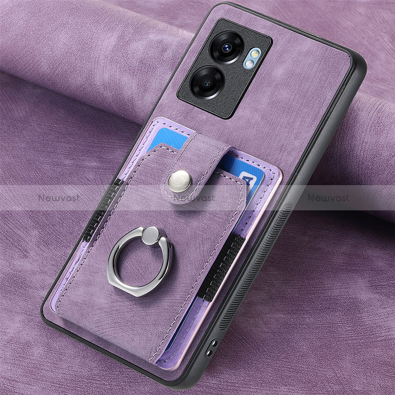 Soft Silicone Gel Leather Snap On Case Cover SD1 for Oppo A77 5G