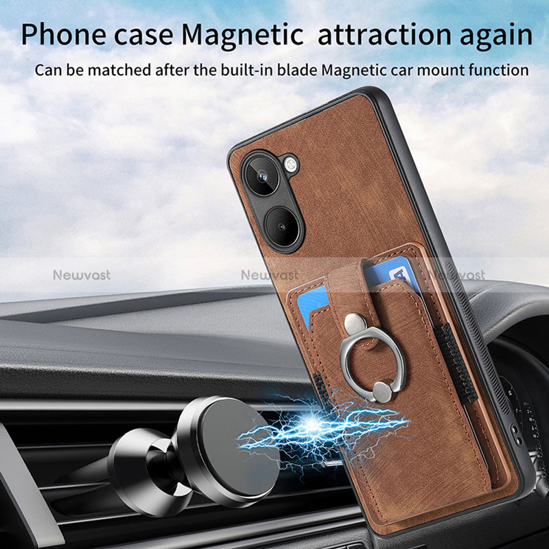 Soft Silicone Gel Leather Snap On Case Cover SD1 for Realme 10 4G