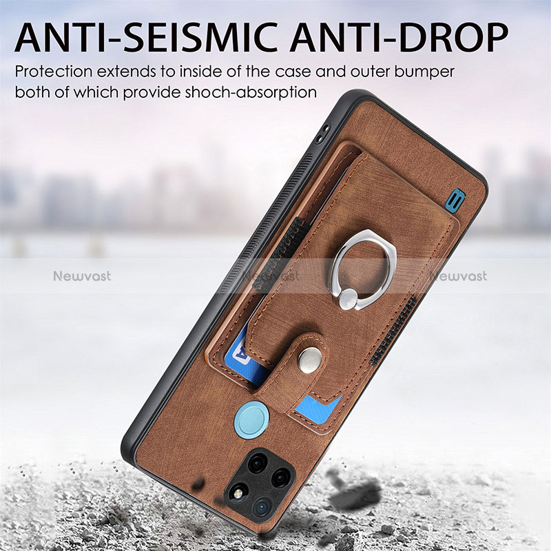 Soft Silicone Gel Leather Snap On Case Cover SD1 for Realme C25Y India