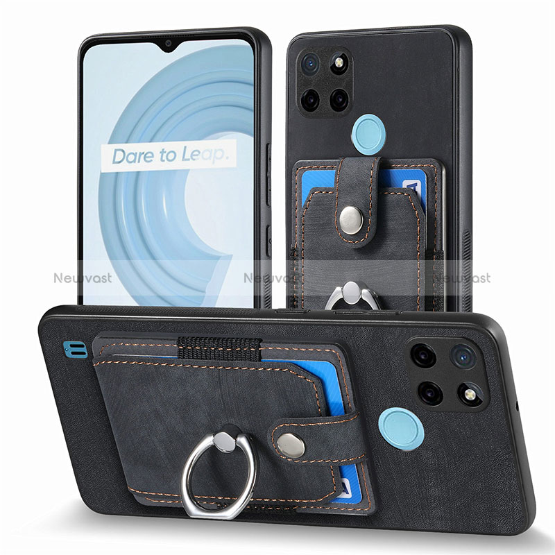 Soft Silicone Gel Leather Snap On Case Cover SD1 for Realme C25Y India