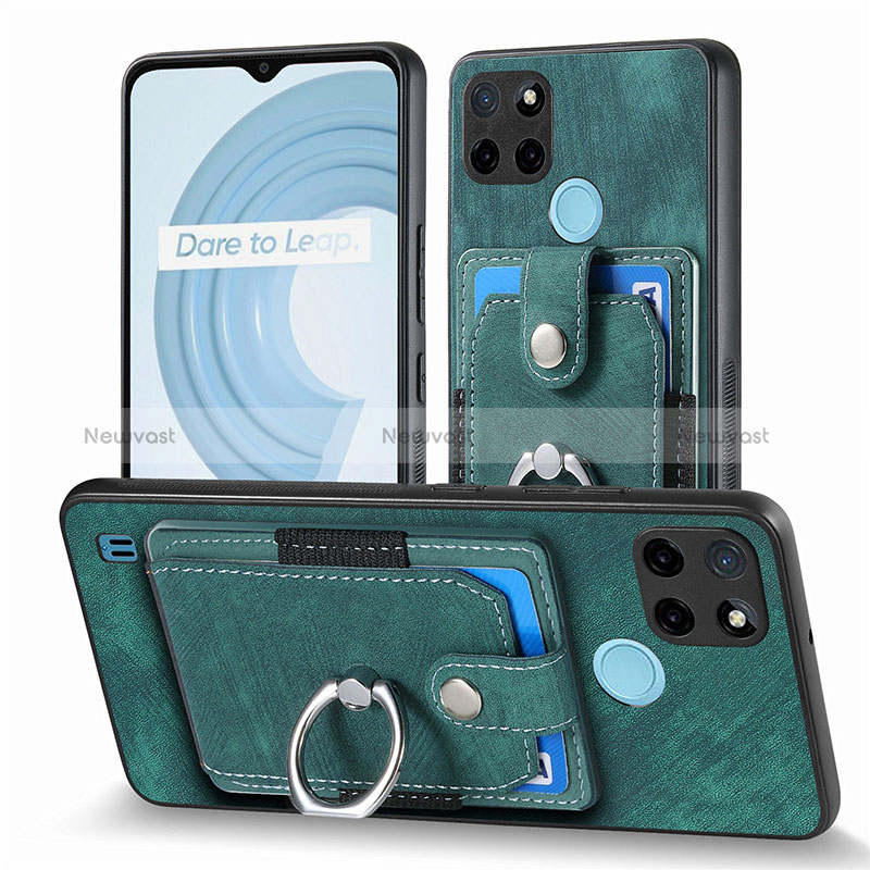 Soft Silicone Gel Leather Snap On Case Cover SD1 for Realme C25Y India