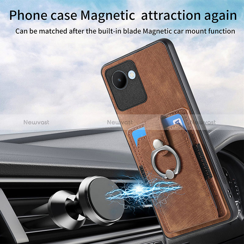 Soft Silicone Gel Leather Snap On Case Cover SD1 for Realme C30s