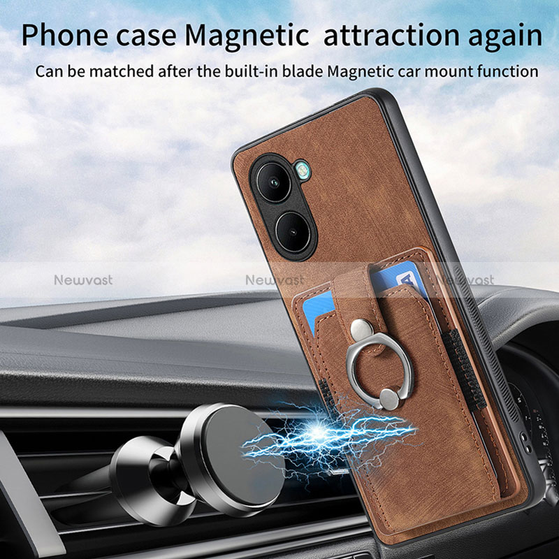 Soft Silicone Gel Leather Snap On Case Cover SD1 for Realme C33