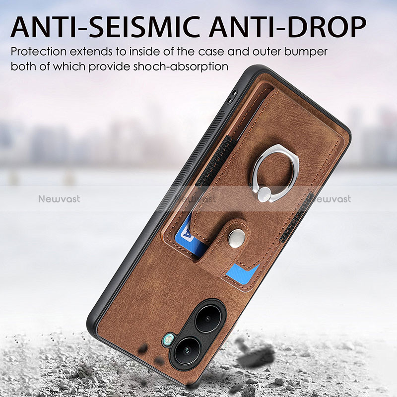 Soft Silicone Gel Leather Snap On Case Cover SD1 for Realme C33