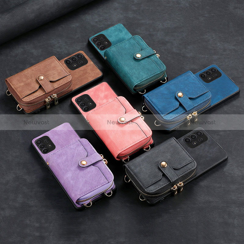 Soft Silicone Gel Leather Snap On Case Cover SD1 for Samsung Galaxy M32 5G