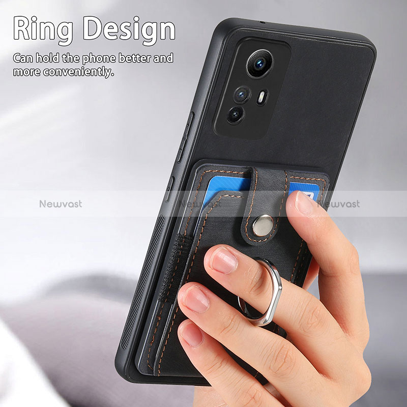 Soft Silicone Gel Leather Snap On Case Cover SD1 for Xiaomi Redmi Note 12S