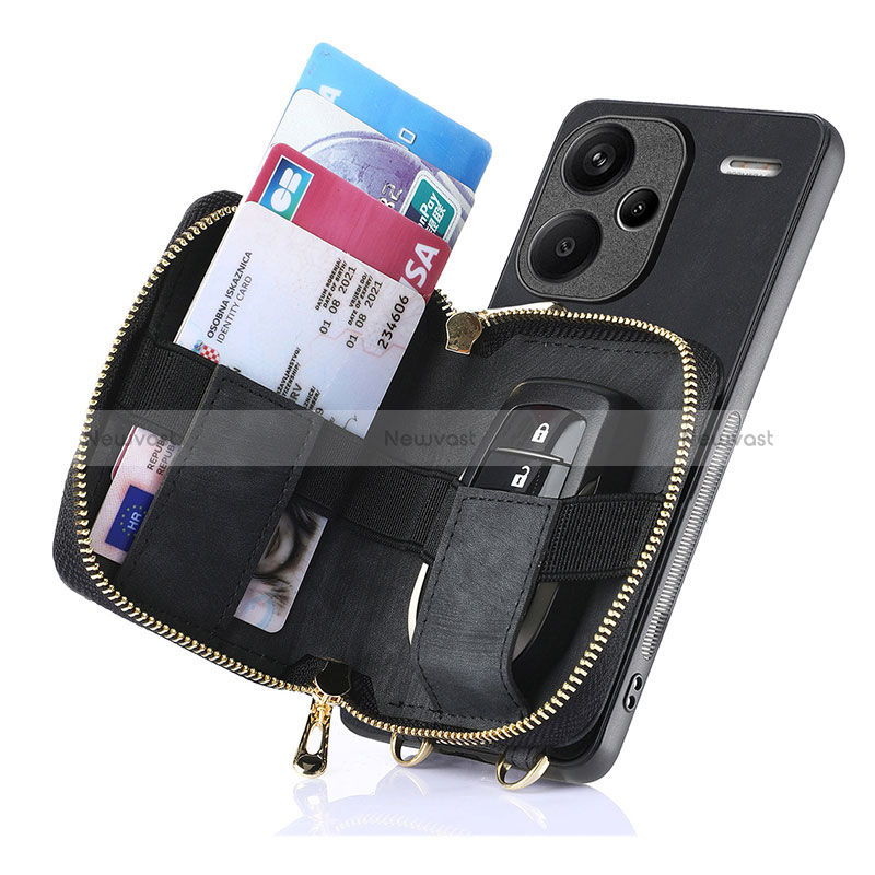 Soft Silicone Gel Leather Snap On Case Cover SD1 for Xiaomi Redmi Note 13 Pro+ Plus 5G