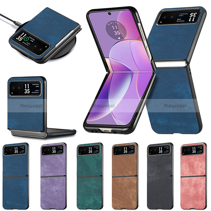 Soft Silicone Gel Leather Snap On Case Cover SD11 for Motorola Moto Razr 40 Ultra 5G