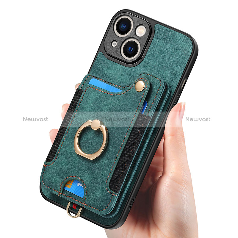 Soft Silicone Gel Leather Snap On Case Cover SD12 for Apple iPhone 13