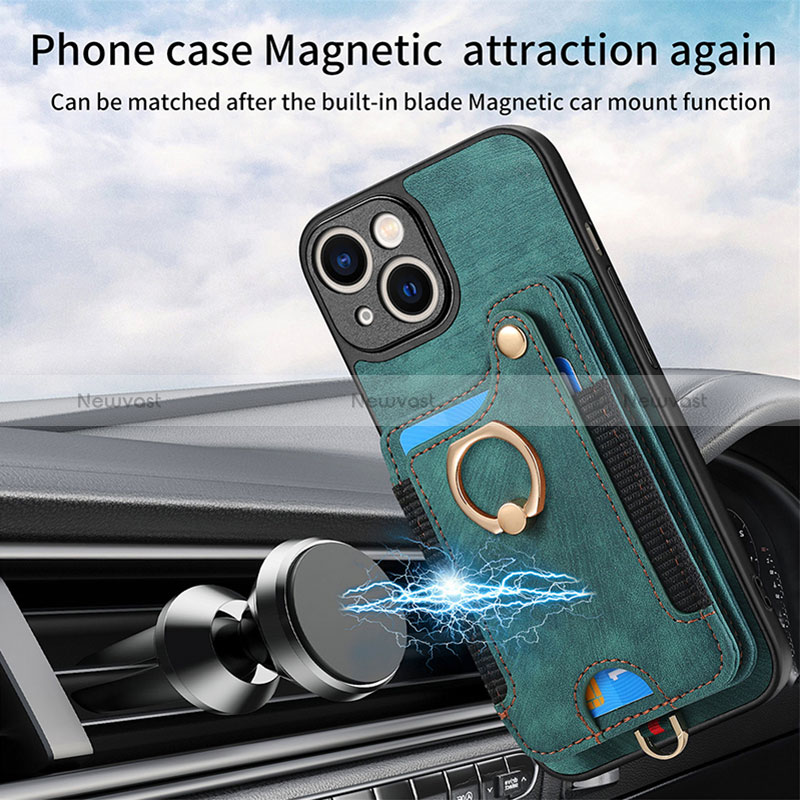 Soft Silicone Gel Leather Snap On Case Cover SD12 for Apple iPhone 14