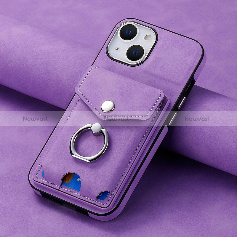 Soft Silicone Gel Leather Snap On Case Cover SD15 for Apple iPhone 15 Plus