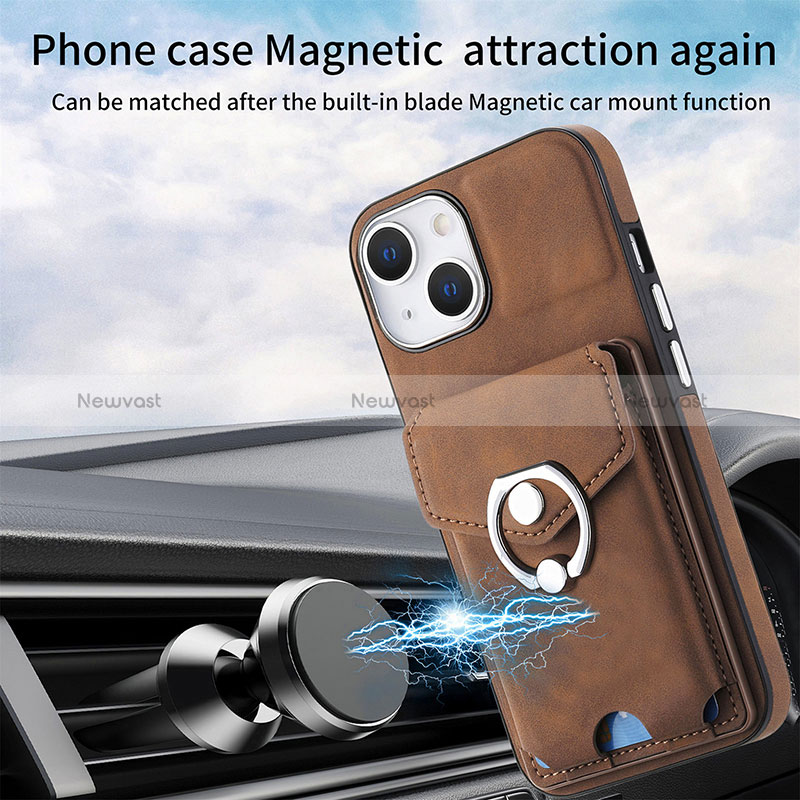 Soft Silicone Gel Leather Snap On Case Cover SD16 for Apple iPhone 14 Plus