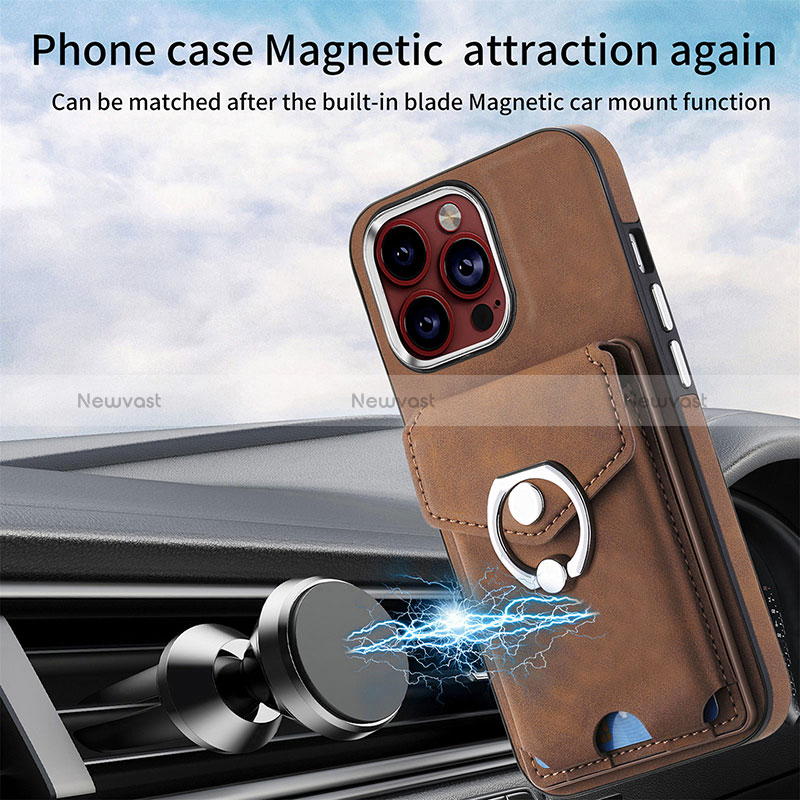 Soft Silicone Gel Leather Snap On Case Cover SD16 for Apple iPhone 16 Pro