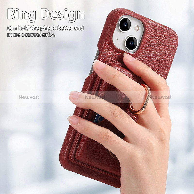 Soft Silicone Gel Leather Snap On Case Cover SD17 for Apple iPhone 13