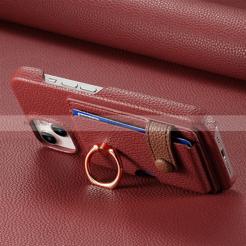 Soft Silicone Gel Leather Snap On Case Cover SD17 for Apple iPhone 15