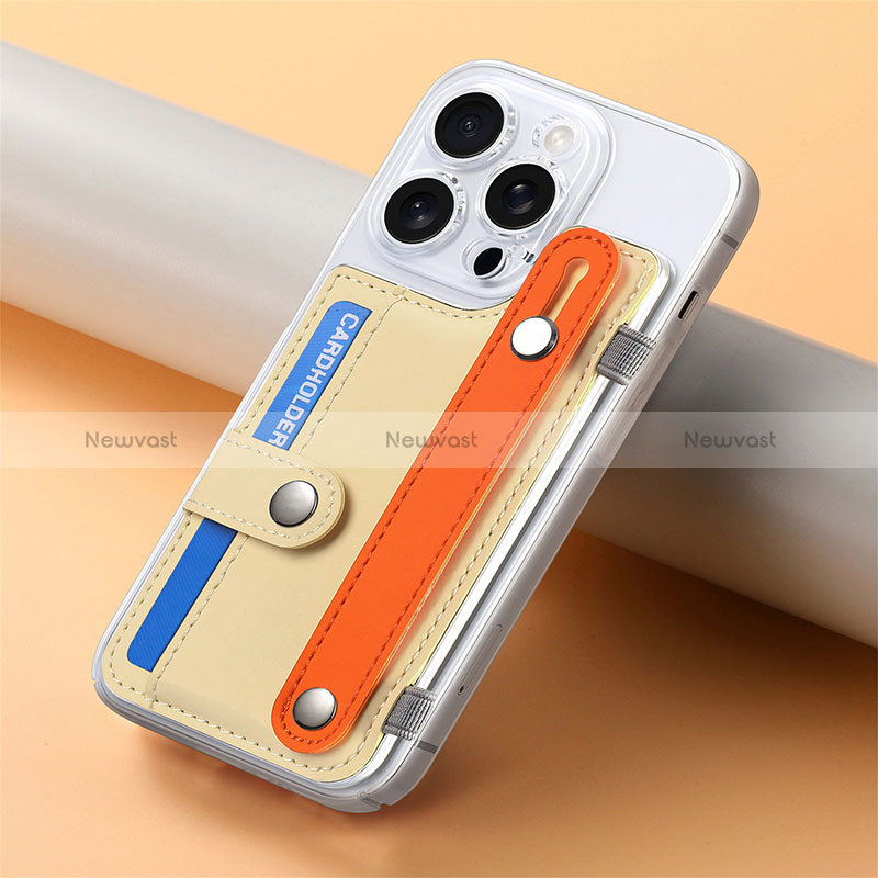 Soft Silicone Gel Leather Snap On Case Cover SD19 for Apple iPhone 15 Pro