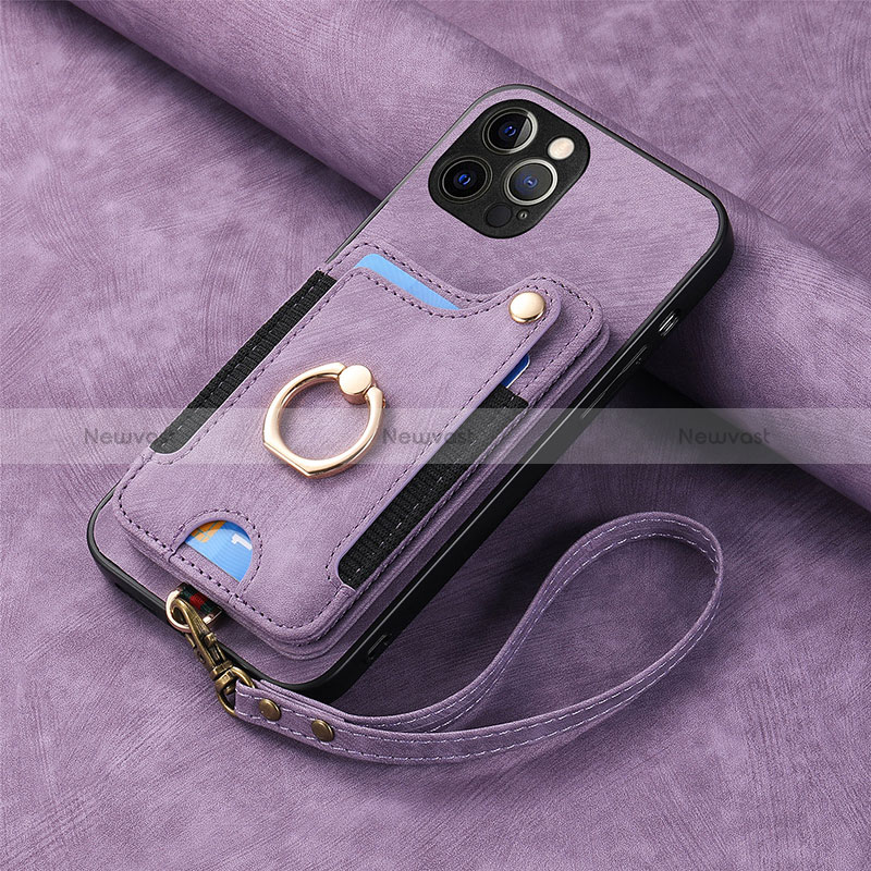 Soft Silicone Gel Leather Snap On Case Cover SD2 for Apple iPhone 14 Pro Max Clove Purple