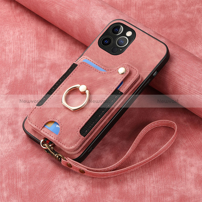 Soft Silicone Gel Leather Snap On Case Cover SD2 for Apple iPhone 14 Pro Pink