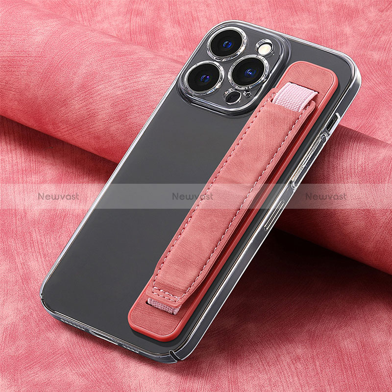 Soft Silicone Gel Leather Snap On Case Cover SD2 for Apple iPhone 14 Pro Pink