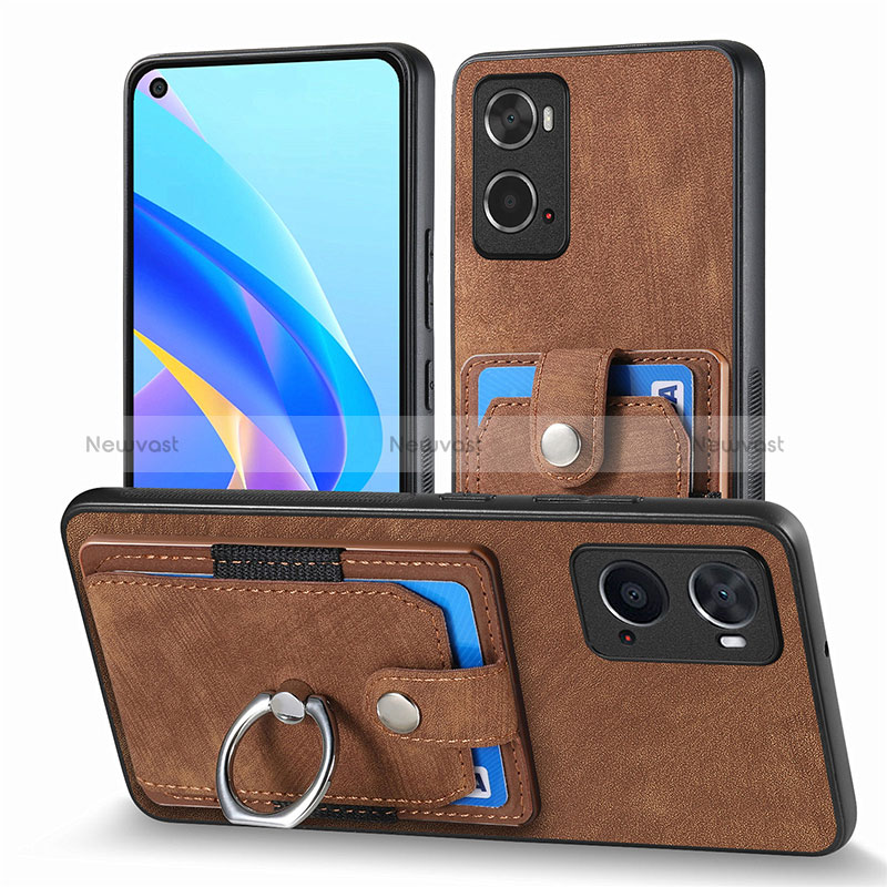 Soft Silicone Gel Leather Snap On Case Cover SD2 for Oppo A36 Brown