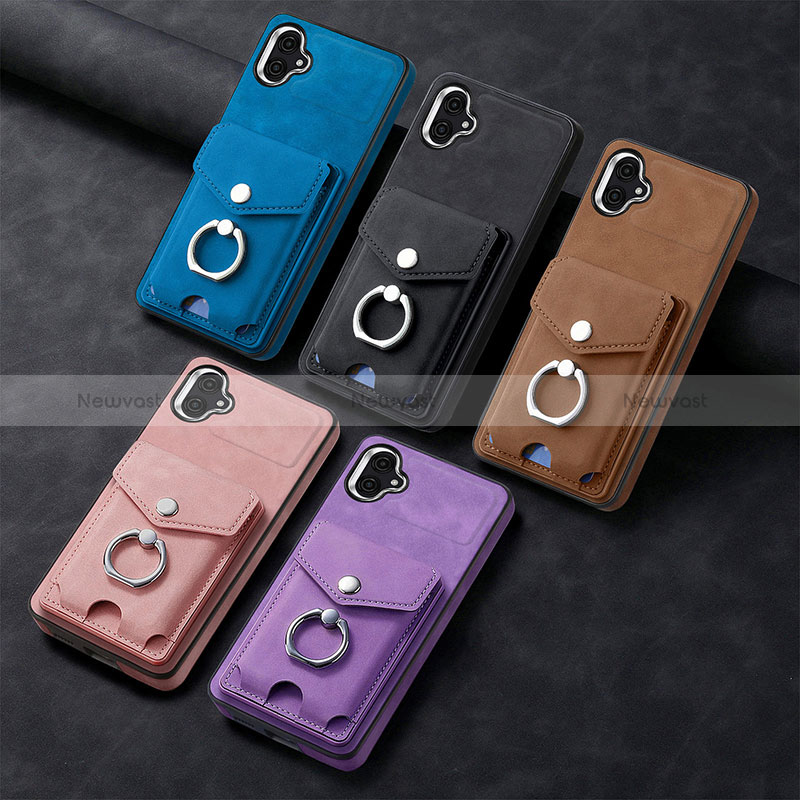 Soft Silicone Gel Leather Snap On Case Cover SD2 for Samsung Galaxy A04 4G