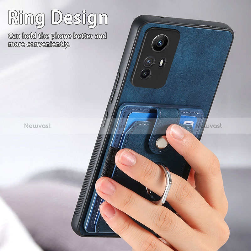 Soft Silicone Gel Leather Snap On Case Cover SD2 for Xiaomi Redmi Note 12S