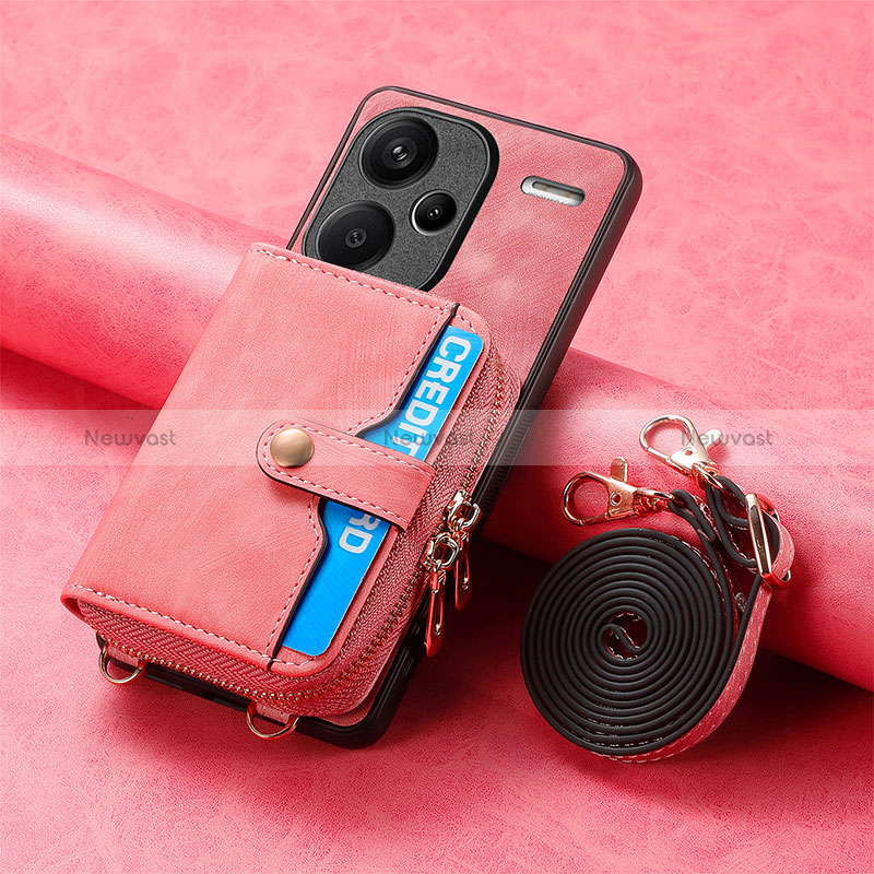 Soft Silicone Gel Leather Snap On Case Cover SD2 for Xiaomi Redmi Note 13 Pro+ Plus 5G