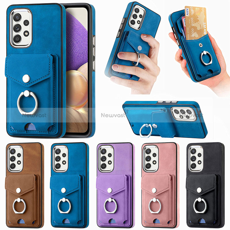 Soft Silicone Gel Leather Snap On Case Cover SD3 for Samsung Galaxy A32 5G