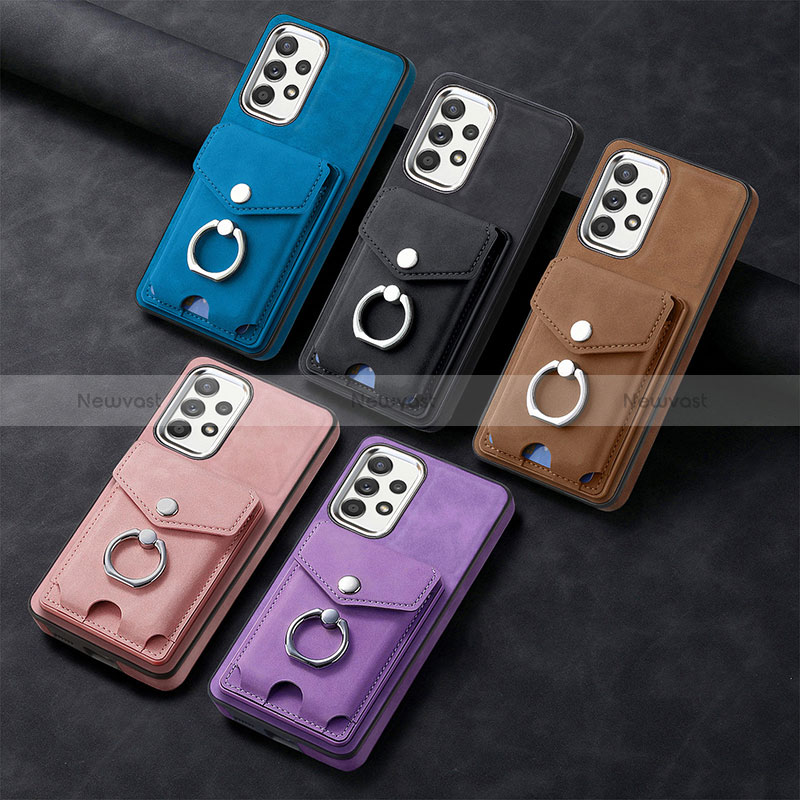 Soft Silicone Gel Leather Snap On Case Cover SD3 for Samsung Galaxy A52 5G