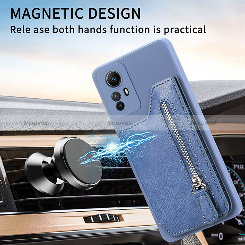 Soft Silicone Gel Leather Snap On Case Cover SD3 for Xiaomi Redmi Note 12S