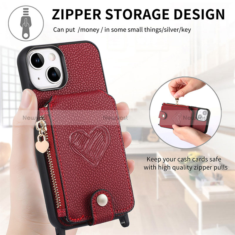 Soft Silicone Gel Leather Snap On Case Cover SD4 for Apple iPhone 13