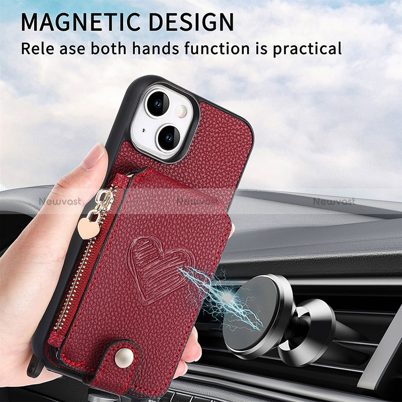 Soft Silicone Gel Leather Snap On Case Cover SD4 for Apple iPhone 14 Plus