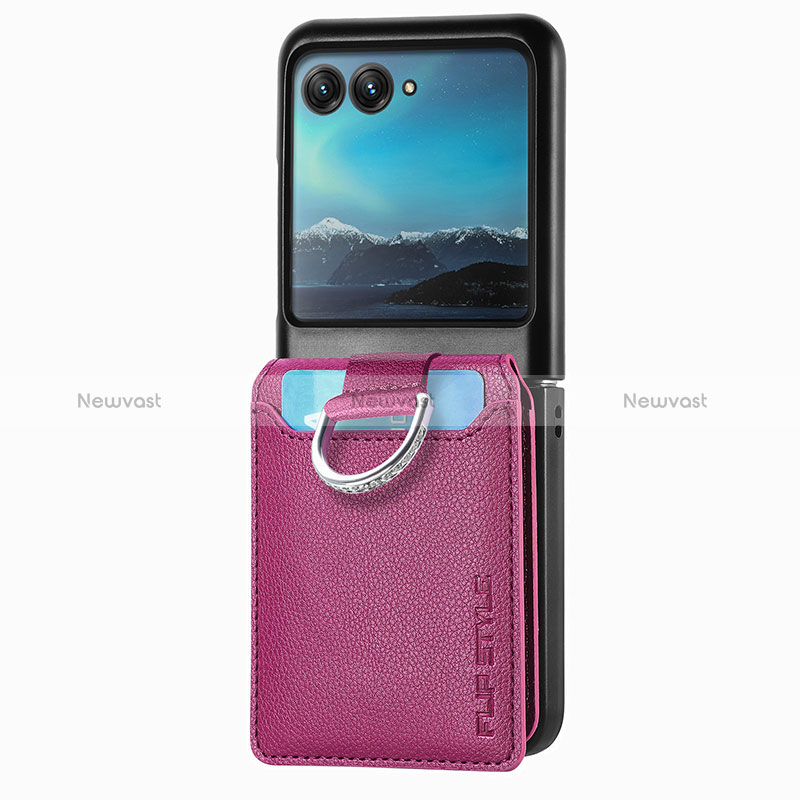 Soft Silicone Gel Leather Snap On Case Cover SD4 for Motorola Moto Razr 40 Ultra 5G