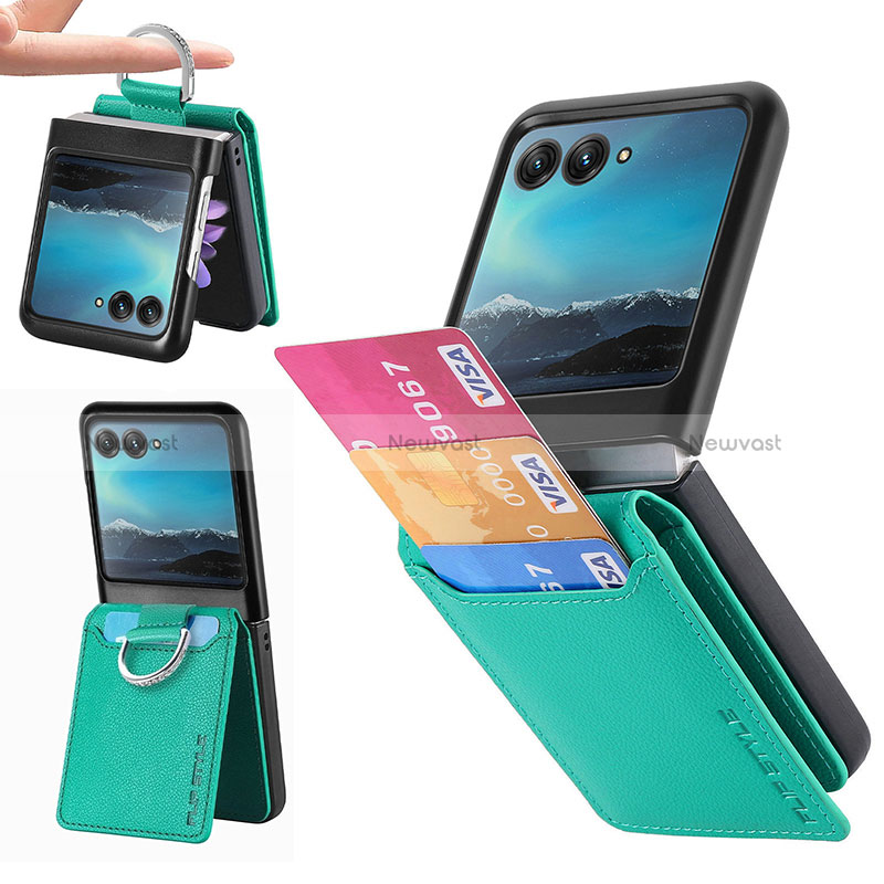 Soft Silicone Gel Leather Snap On Case Cover SD4 for Motorola Moto Razr 40 Ultra 5G