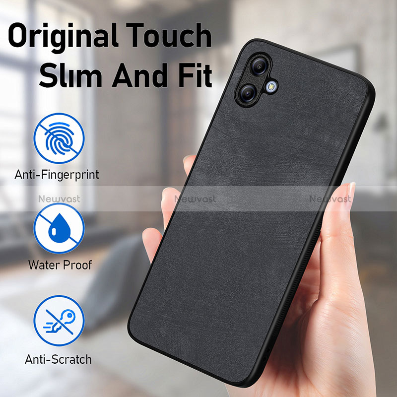 Soft Silicone Gel Leather Snap On Case Cover SD4 for Samsung Galaxy A04 4G