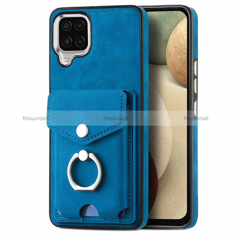 Soft Silicone Gel Leather Snap On Case Cover SD4 for Samsung Galaxy A12 Nacho