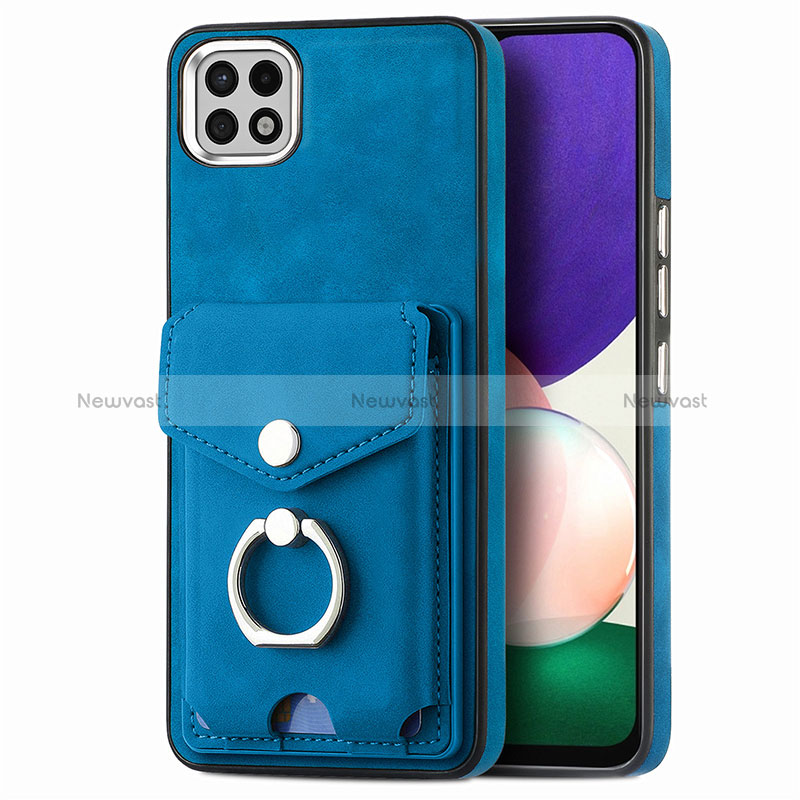 Soft Silicone Gel Leather Snap On Case Cover SD4 for Samsung Galaxy A22 5G