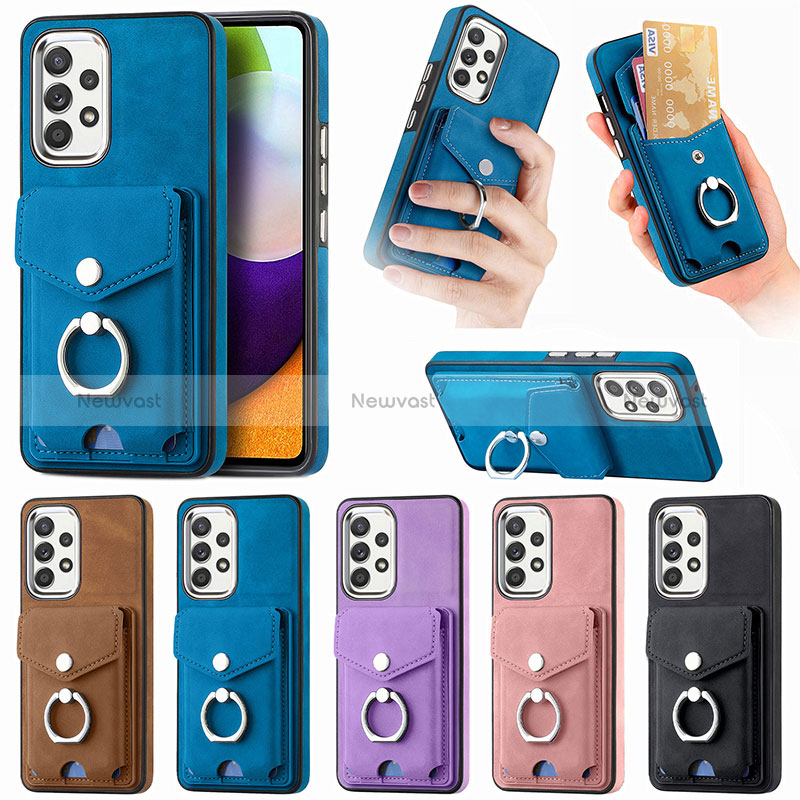 Soft Silicone Gel Leather Snap On Case Cover SD4 for Samsung Galaxy A52s 5G