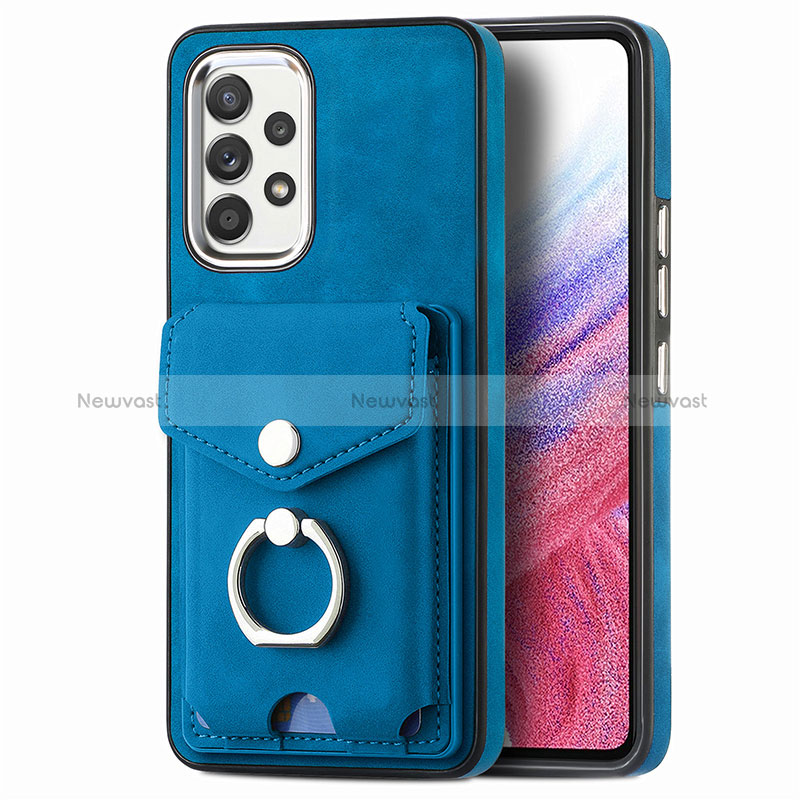 Soft Silicone Gel Leather Snap On Case Cover SD4 for Samsung Galaxy A53 5G