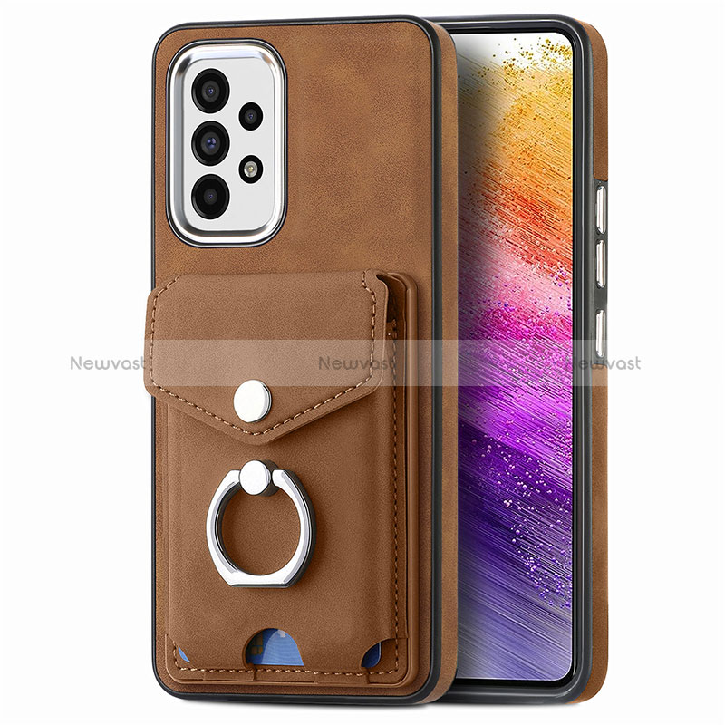 Soft Silicone Gel Leather Snap On Case Cover SD4 for Samsung Galaxy A73 5G