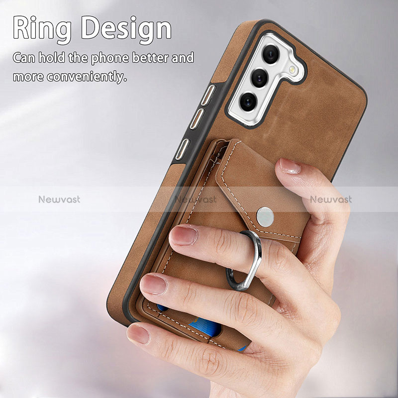 Soft Silicone Gel Leather Snap On Case Cover SD4 for Samsung Galaxy S21 FE 5G