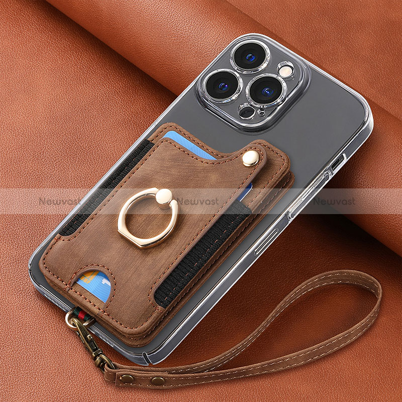 Soft Silicone Gel Leather Snap On Case Cover SD5 for Apple iPhone 16 Pro Brown