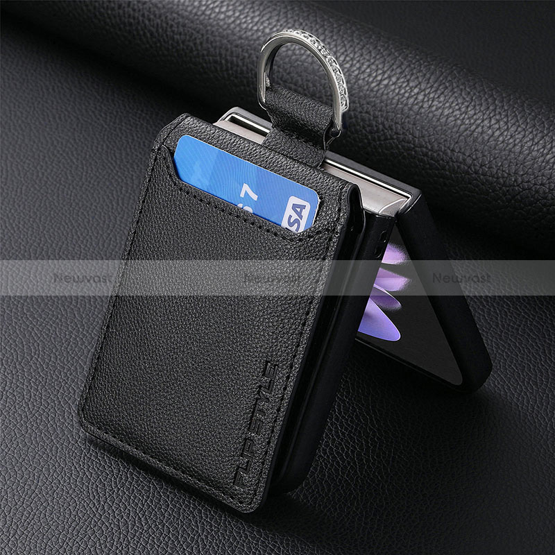 Soft Silicone Gel Leather Snap On Case Cover SD5 for Motorola Moto Razr 40 Ultra 5G Black