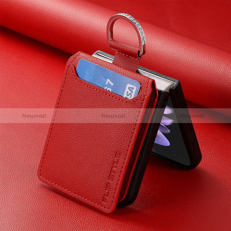 Soft Silicone Gel Leather Snap On Case Cover SD5 for Motorola Moto Razr 40 Ultra 5G Red