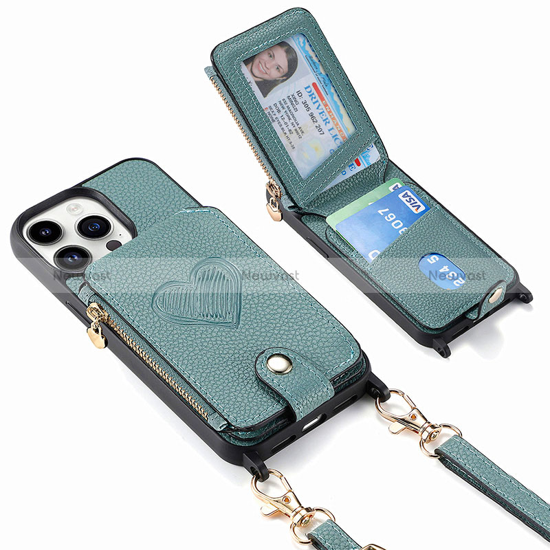 Soft Silicone Gel Leather Snap On Case Cover SD6 for Apple iPhone 14 Pro Blue