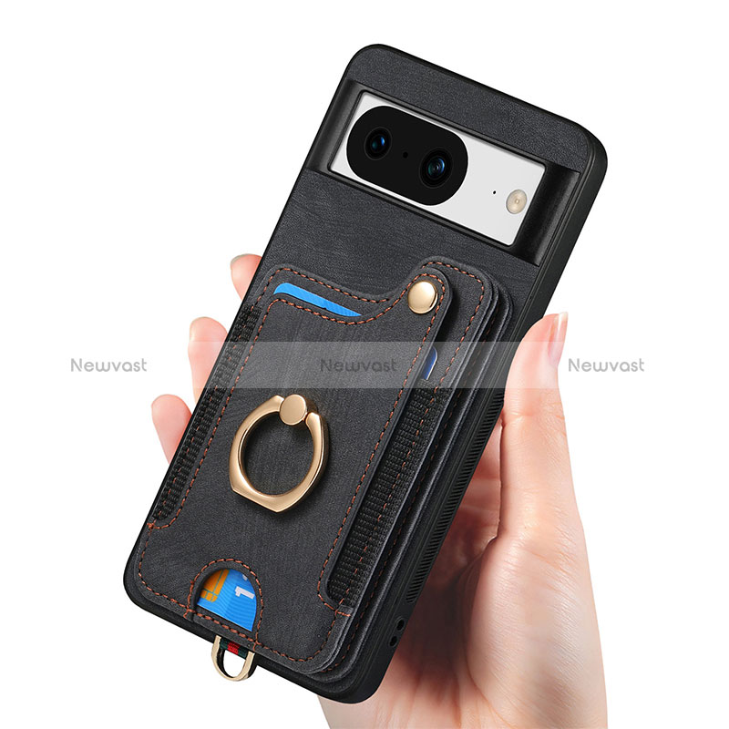 Soft Silicone Gel Leather Snap On Case Cover SD7 for Google Pixel 8 5G