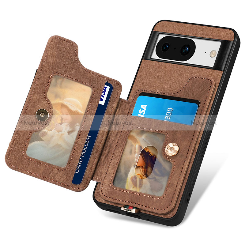 Soft Silicone Gel Leather Snap On Case Cover SD8 for Google Pixel 8 5G