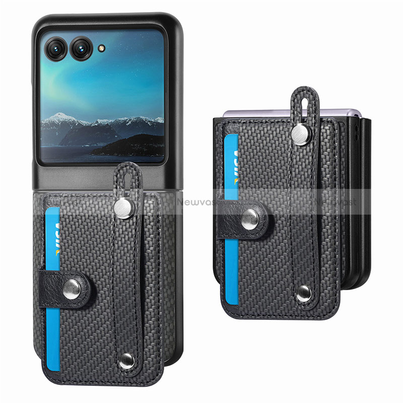 Soft Silicone Gel Leather Snap On Case Cover SD9 for Motorola Moto Razr 40 Ultra 5G