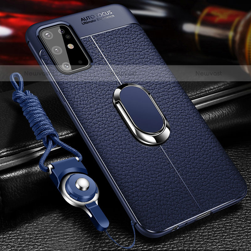 Soft Silicone Gel Leather Snap On Case Cover with Magnetic Finger Ring Stand WL1 for Samsung Galaxy S20 Plus 5G