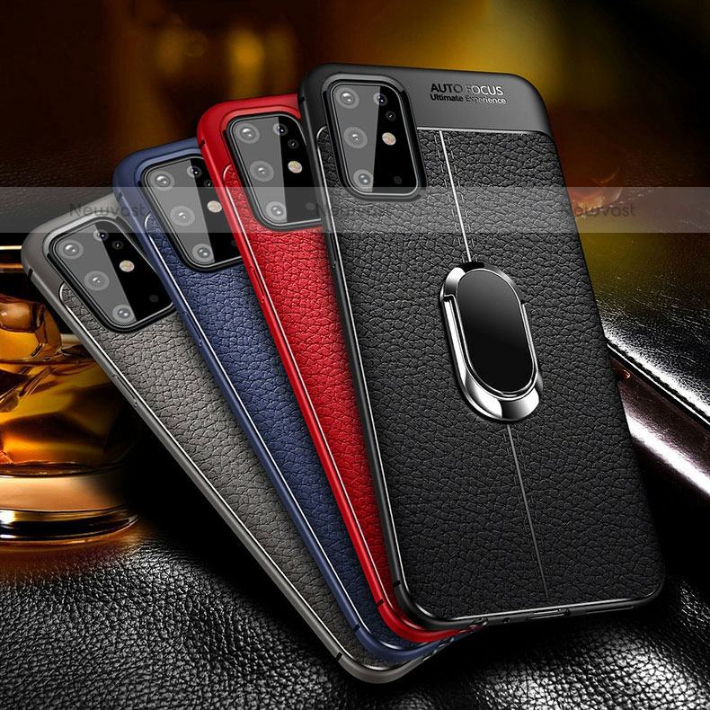 Soft Silicone Gel Leather Snap On Case Cover with Magnetic Finger Ring Stand WL1 for Samsung Galaxy S20 Plus 5G